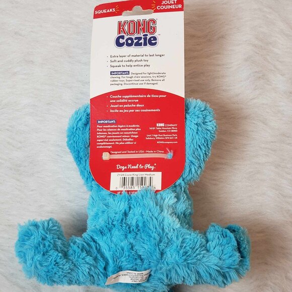 3 Dog Toys - KONG COZIE Plush Rabbit & Lion + ZIPPY PAWS Monkey & Banana Burrow - Picture 8 of 16